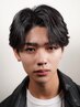 【韓国発のパーマ】ブラックピンパーマ＋メンズカット　￥22,000