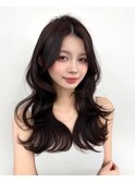 前髪顔まわり韓国ヘアレイヤーカットサイドバンク2wayバンク韓国