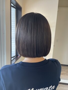 リュンヌ 門前仲町(lune) 切りっぱなしボブハイライトベージュカラーショートレイヤーロブ