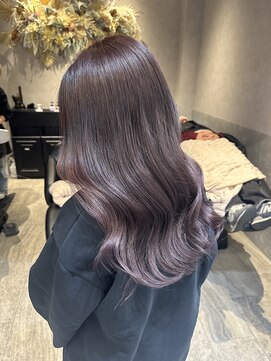 ロンドルピナス 小倉(Lond Lupinus) ミディアムヘア暗めカラー/デザインカラー/フェイスフレーミング