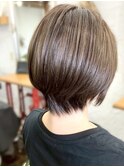 大人かわいい艶ショート×ハイライト