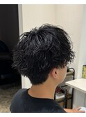 シャドーパーマルーズパーマ無造作パーマ大阪パーマメンズサロン
