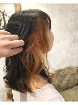 インナーカラー/セミロング