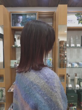 大人可愛いチェリーレッド×顔周りレイヤー