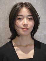 ピークアブー 原宿ハラカド(PEEK-A-BOO) 硬毛多毛レイヤーボブ顔周り大人黒髪カラーなし透け感