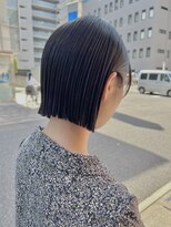 オーガニック アトリエ 大宮(organic+atelier)&nbsp;冬◎大人可愛い黒髪ボブ×ぷつっとラインで美髪見せ