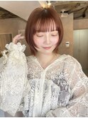 レイヤーボブ顔周りレイヤーブラウンモカブラウン大人可愛い