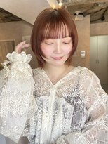 サンルーム(SUN room) フェイスレイヤーブラウンモカブラウン顔周りレイヤーボブ