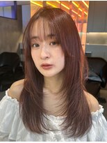 ロンドルーチェ 心斎橋(Lond luce)&nbsp;ダークパープル×ナチュラルショート［髪質改善/縮毛矯正］