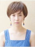 ひし形ショートボブ/大人ショートヘア/40代/50代/60代/表参道