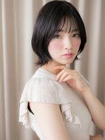 カバーヘア ブリス 戸田公園西口店(COVER HAIR bliss)&nbsp;シースルーバング黒髪ハッシュウルフくびれボブ30代W戸田公園