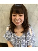 毛先ワンカール ミディアムレイヤー
