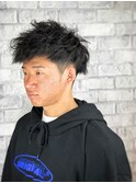 ツーブロック×ツイストパーマ