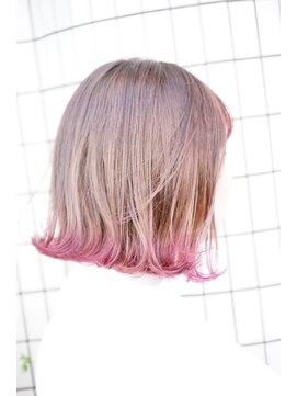 トップス TOPS ベリーピンク裾カラー