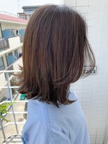 オーシャン(Ocean)&nbsp;[OCEAN Hair&Life藤原純]切りっぱなし外ハネボブ×透け感カラ-☆