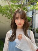 ダークアッシュ/ミディアムレイヤーカット［髪質改善/縮毛矯正］