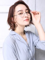 クラッチ 天王寺(CLUTCH)&nbsp;大人可愛い小顔美髪ツヤ髪チェリーブラウンカールボブA2