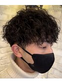 マッシュ+ツイストスパイラルパーマ