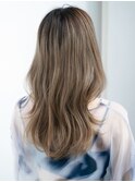 エアリーパーマエアリーカール姫カットミルクティーアッシュ