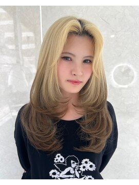 レーヴバイフィガロ(REVE by FIGARO) ハイライトカラーミルクティーベージュケアブリーチダブルカラー