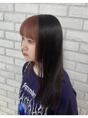 バングカラー×ロング