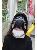 キッズ学生★ハーフコーンロウ★ダンスヘアスタイル大人気☆
