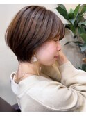 女性らしい!丸みショート
