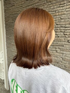 ハイバレーヘアーメゾン(HIGH VALLEY HAIRMAISON) ミディアムボブ顔周りカット外ハネレイヤー岡山南中央町