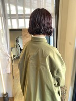 ルアナ ヘアメイク(Luana hair make) レッドブラウン×ボブパーマ