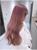 イメチェン/ホワイトブロンド/外ハネボブ/ワイドバング/渋谷