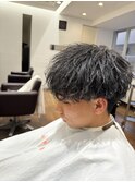 ツイスパ刈り上げマッシュ