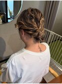 地毛ハイライト/ベージュ/ふわふわアレンジ/ヘアセット