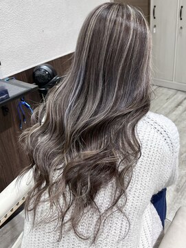 ベルヘアーデザイン 堺東(Belle hair Design) ハイライトレイヤーカットイルミナカラーグレージュ韓国風堺東