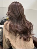 ミルクティーベージュダブルカラーハイライトバレイヤージュ