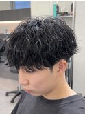 波巻きツイストスパイラルパーマMIX/刈り上げマッシュ/名古屋