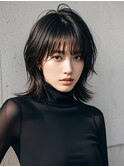グレージュショート裾カラーベリーショートラベンダーグレージュ