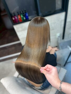 ハル 新宿(haru) ウォームブラウン/髪質改善/韓国風/さらツヤ/ロングヘア/美髪