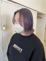サラ ビューティー サイト 古賀店(SARA Beauty Sight)&nbsp;【ハイトーンボブ】シルバーに色落ち/ダブルカラー/ブリーチ
