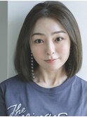 【emu井上信洋】ぱつっとボブとオリーブグレージュ【エミュ】