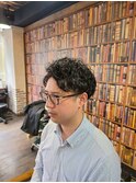 men's/メンズ/パーマ/ショートセンターパート/スペインカール