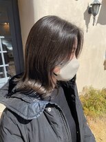 ラポール 蟹江(RAPPORT) 【髪質改善】うるツヤ美髪×暗髪ミディアムで朝ラクスタイル