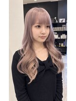リオリス ヘア サロン(Rioris hair salon) ミルクティーピンクベージュ/ロング/透明感カラー