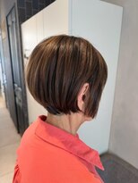 アース 春日部店(HAIR&MAKE EARTH)&nbsp;丸みショート × ナチュラルブラウン