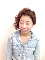 ヘアー キュート(hair CUtE)&nbsp;ループリボンで彩ったボブ＆巻き髪のアシメアップ！