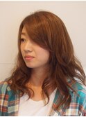 ハイライトで立体感!ナチュラルウエ-ブ