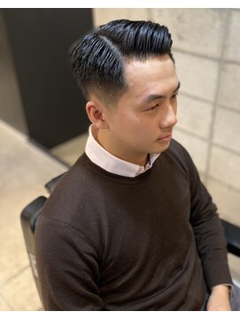 フランクスバーバー アンド ビアークラブ(FRANK'S BARBER and BEER CLUB) かき上げワイルドアップバングサイドパートショート