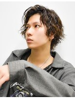 かき上げヘア/イメチェンヘアスタイル/パーマ/黒髪