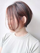 モリオフロムロンドン 原宿本店(morio from London) 【morio原宿】耳かけショート 前髪なし デザインカラー