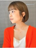 丸みかわいいボブ 岩井スタイル