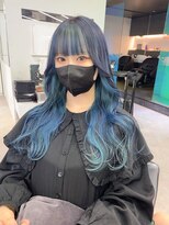 ユーフォリア 渋谷グランデ(Euphoria SHIBUYA GRANDE) NAVY × Light Blue インナーカラー